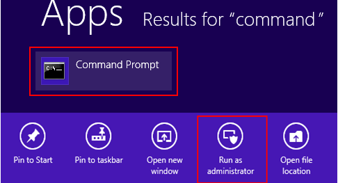 Windows 8 Apps, Command Prompt Administrator